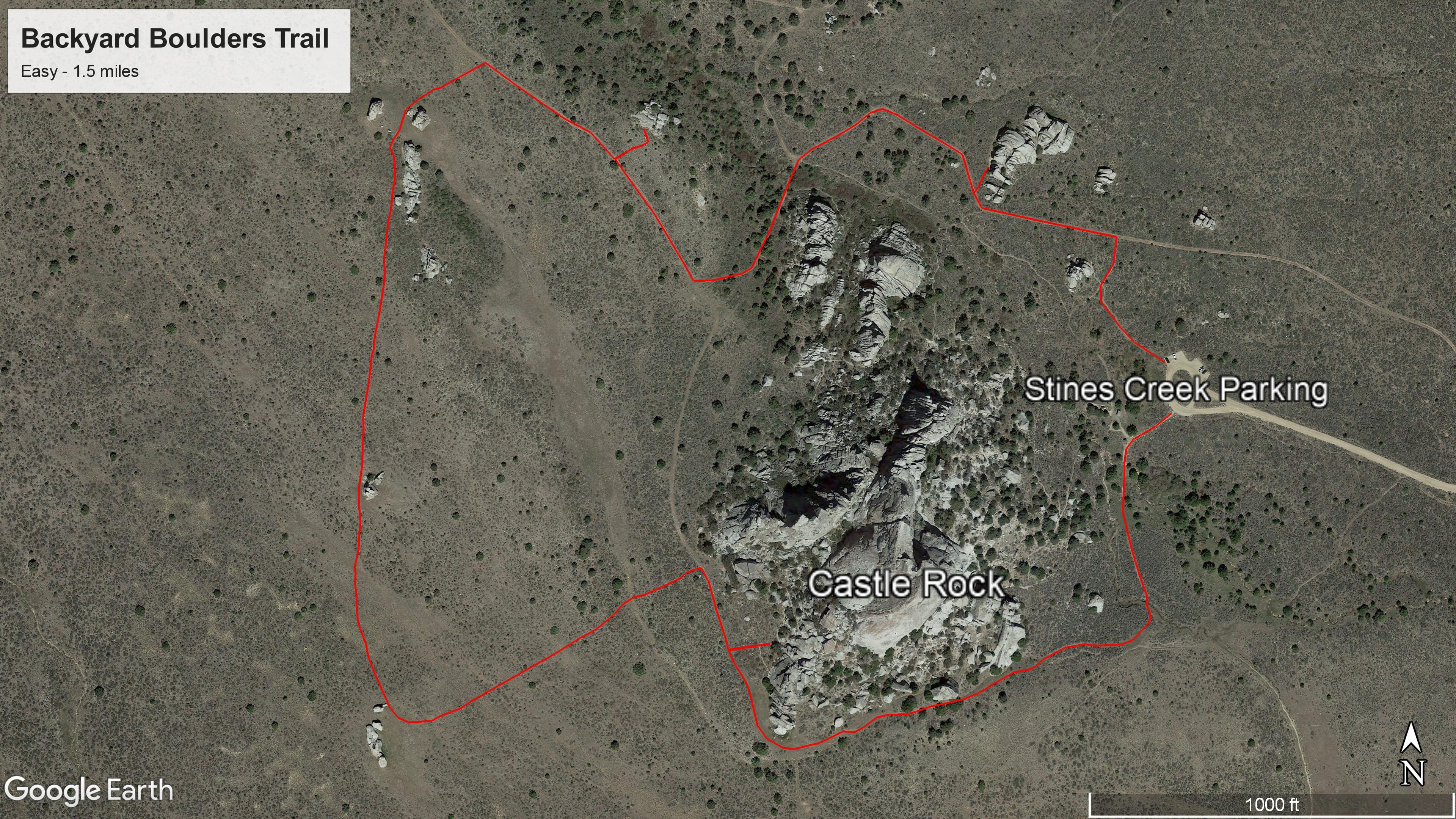 Castle Rocks - Backyard Boulders Trail - 1.5 miles