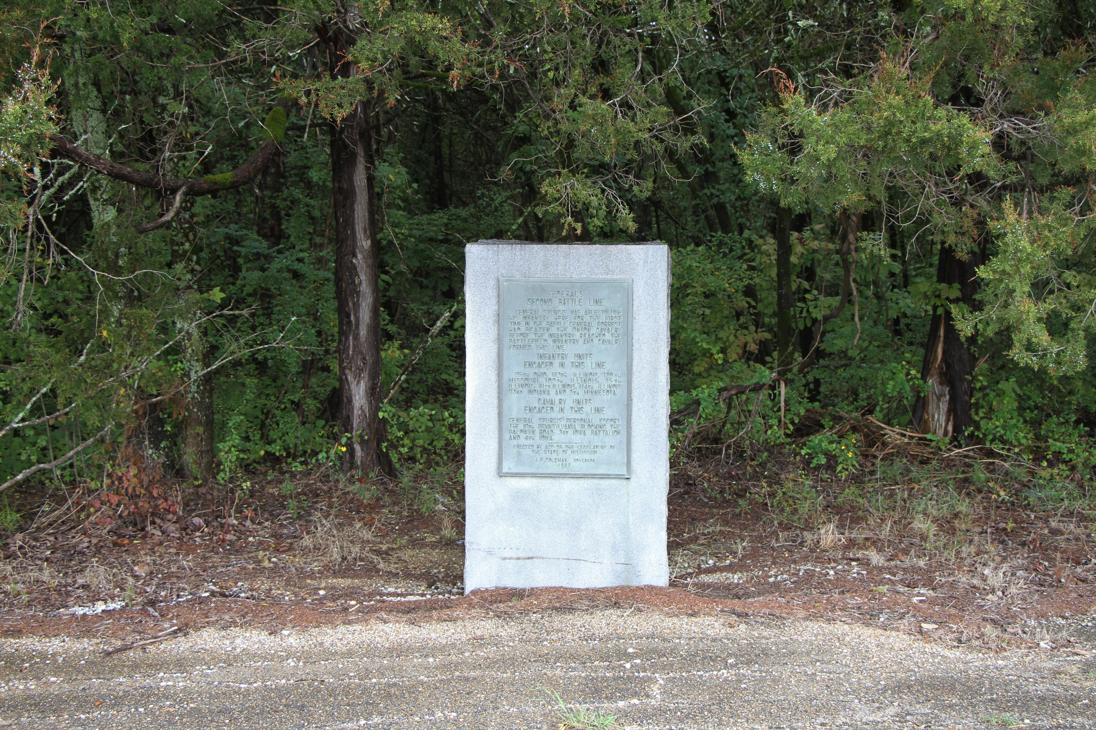 Tour Stop #5 - Federal's Second Battle Line at the Battle of Brices Cross Roads