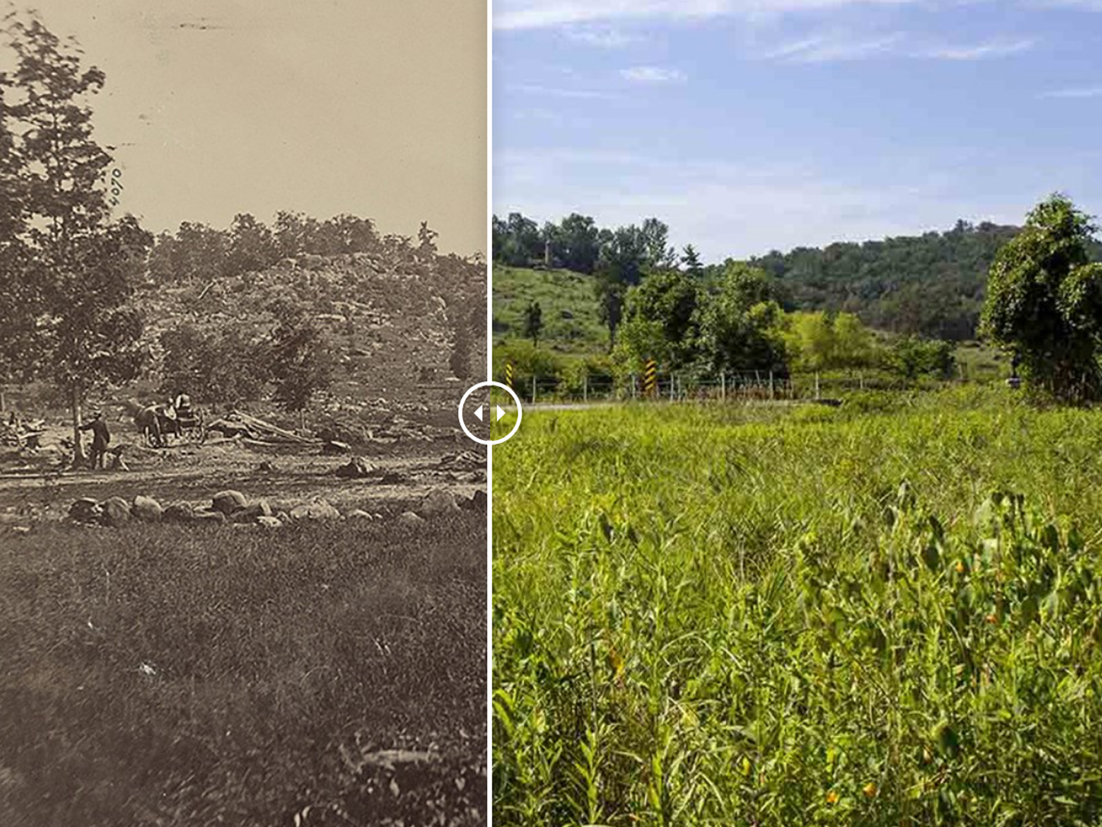 1. Little and Big Round Top from the Valley of Death Then & Now