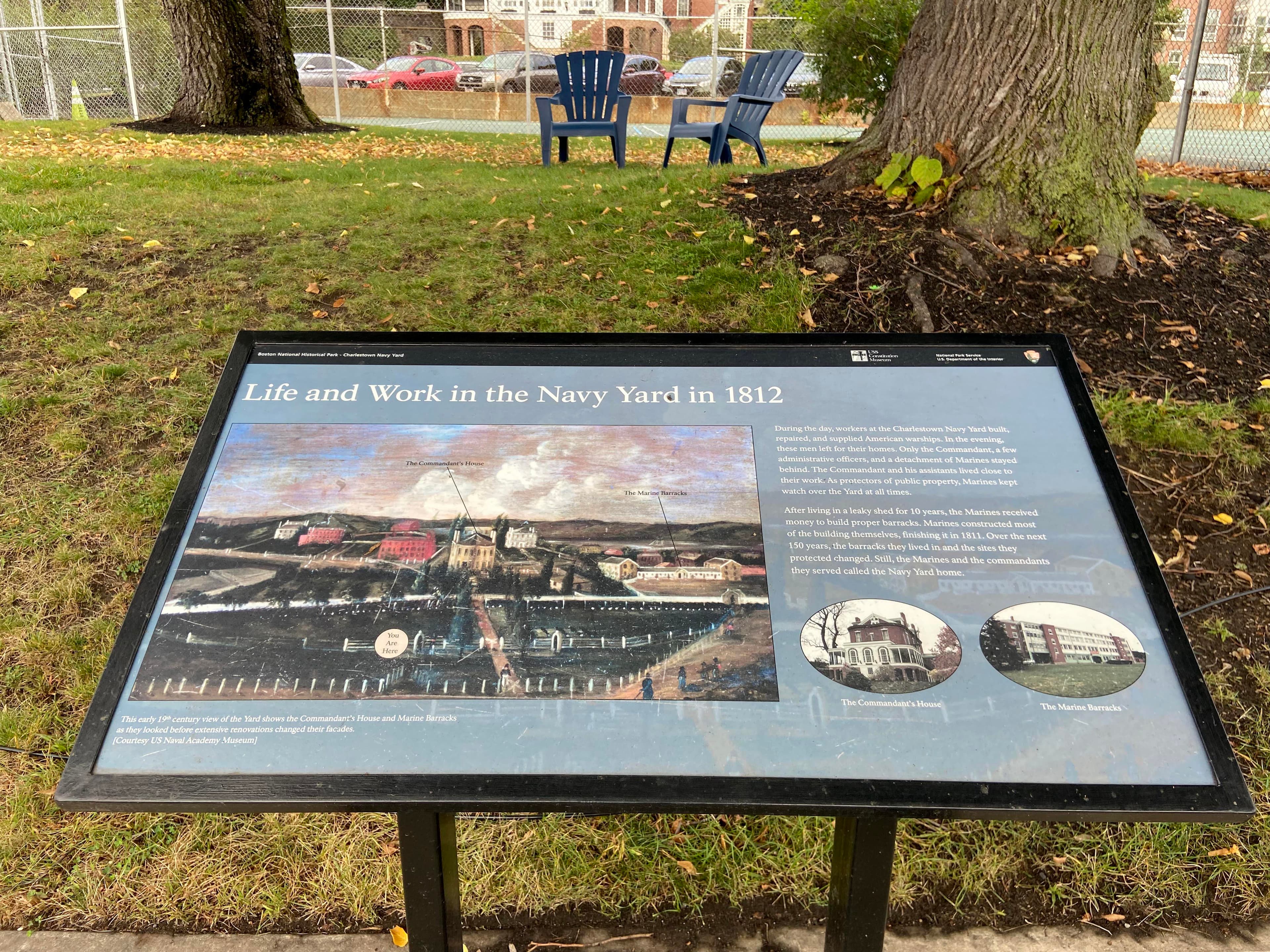 "Life and Work in the Navy Yard in 1812" Sign