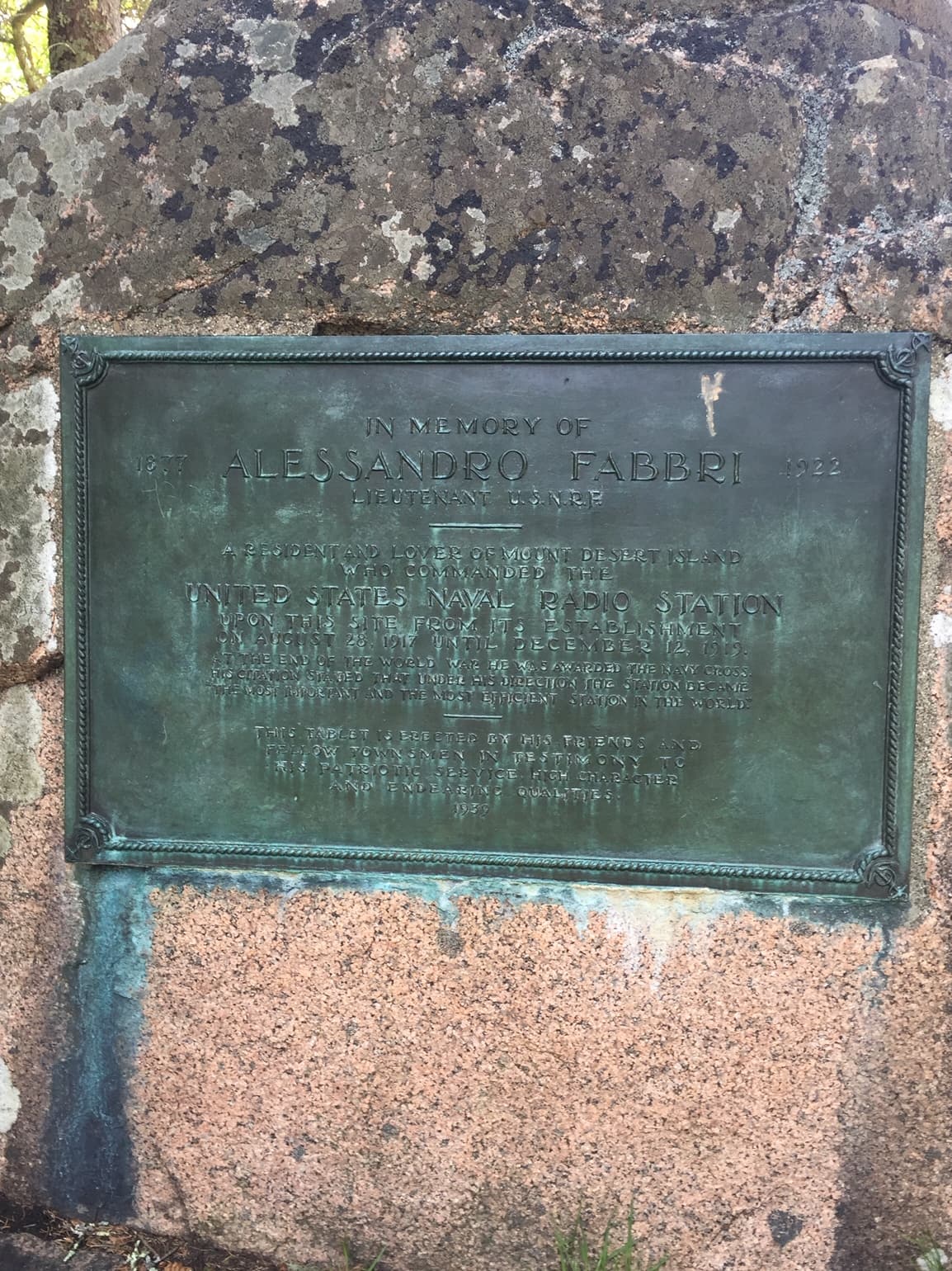 Alessandro Fabbri Plaque