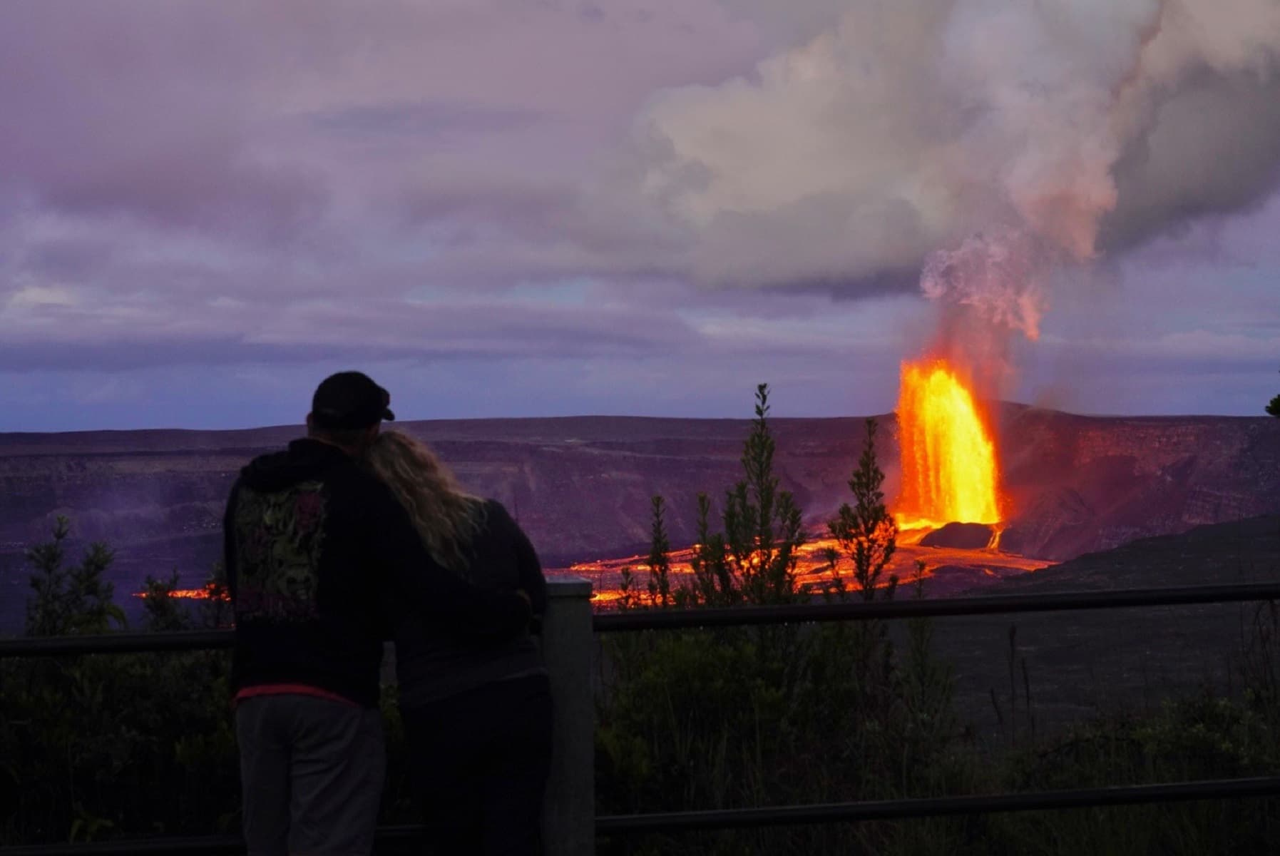 Eruption Viewing near Welcome Center