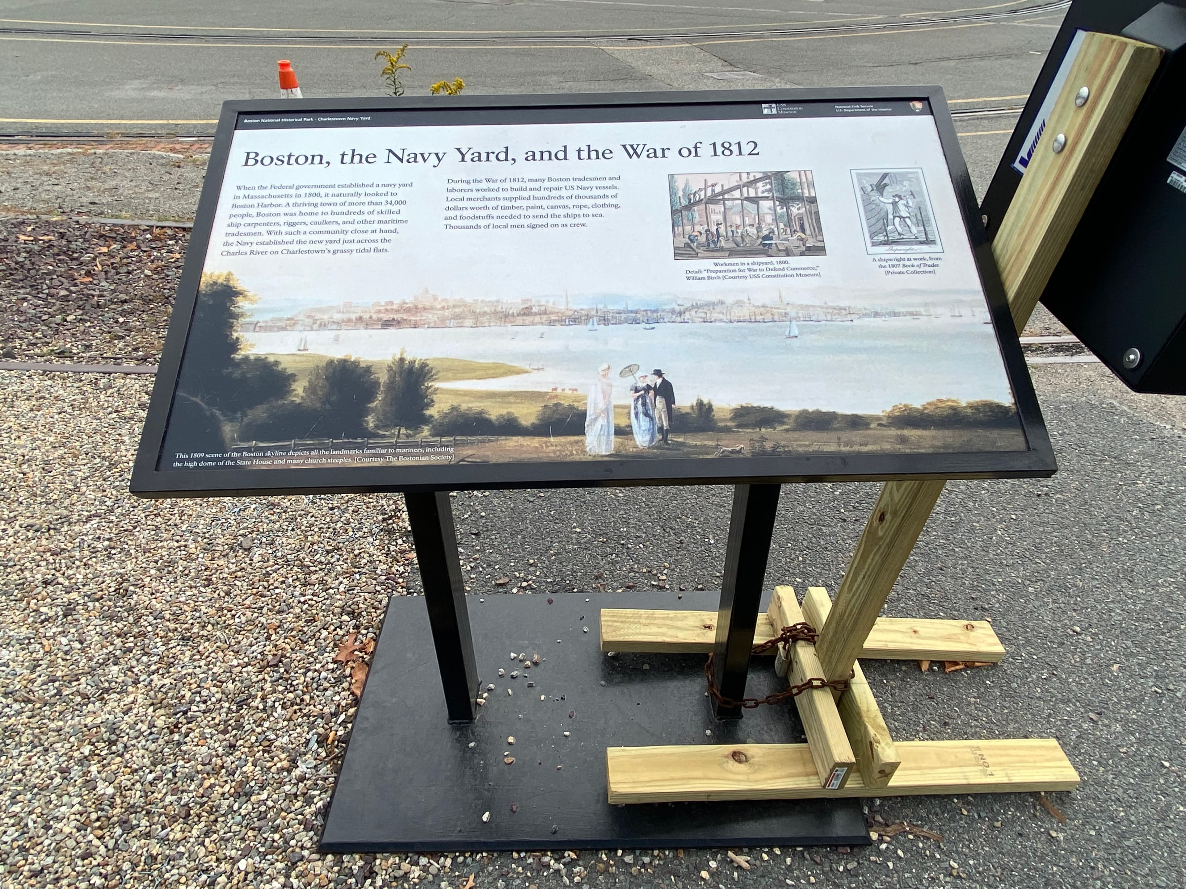 "Boston, the Navy Yard, and the War of 1812" Sign