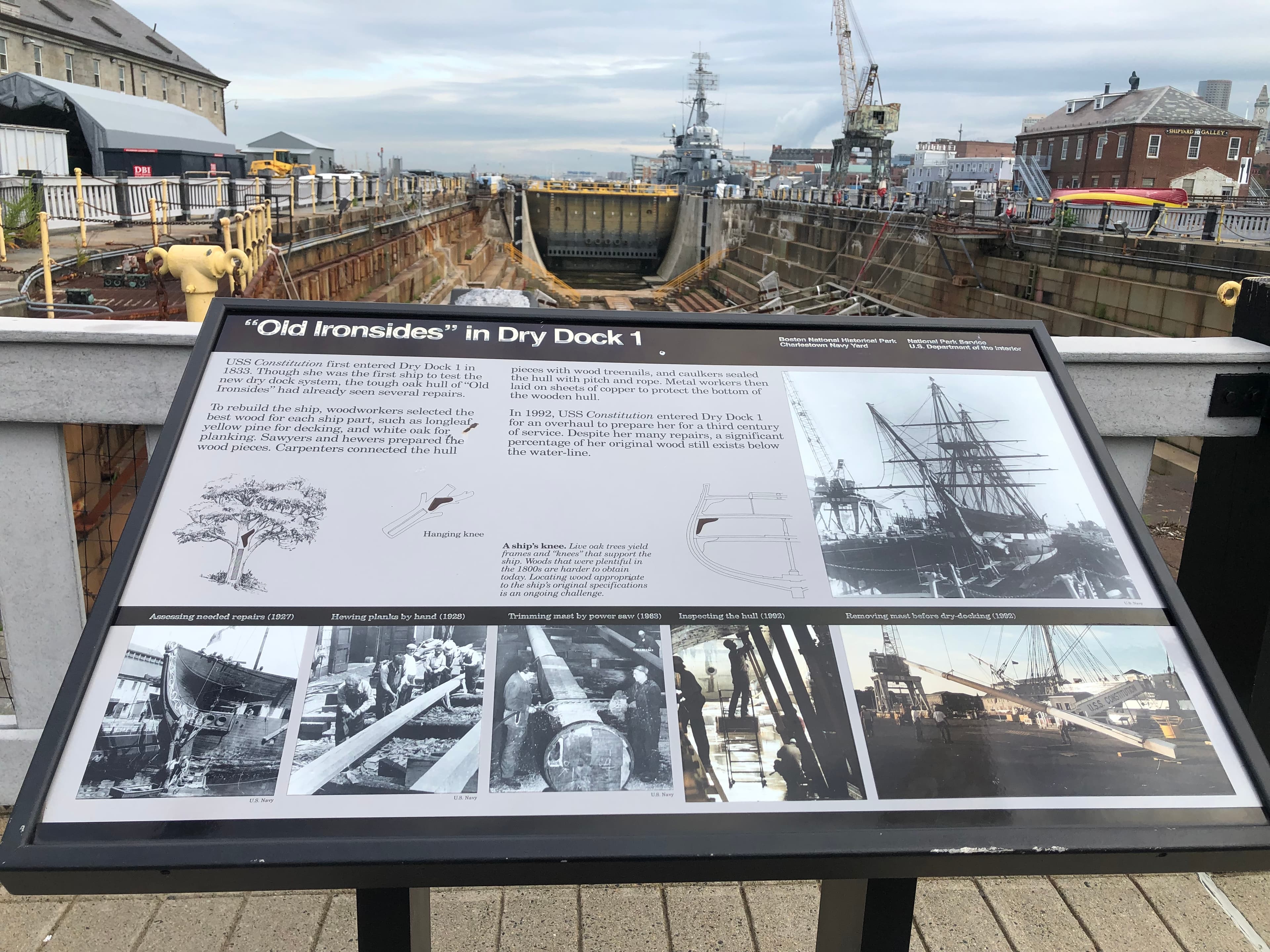 "'Old Ironsides' in Dry Dock 1" Sign