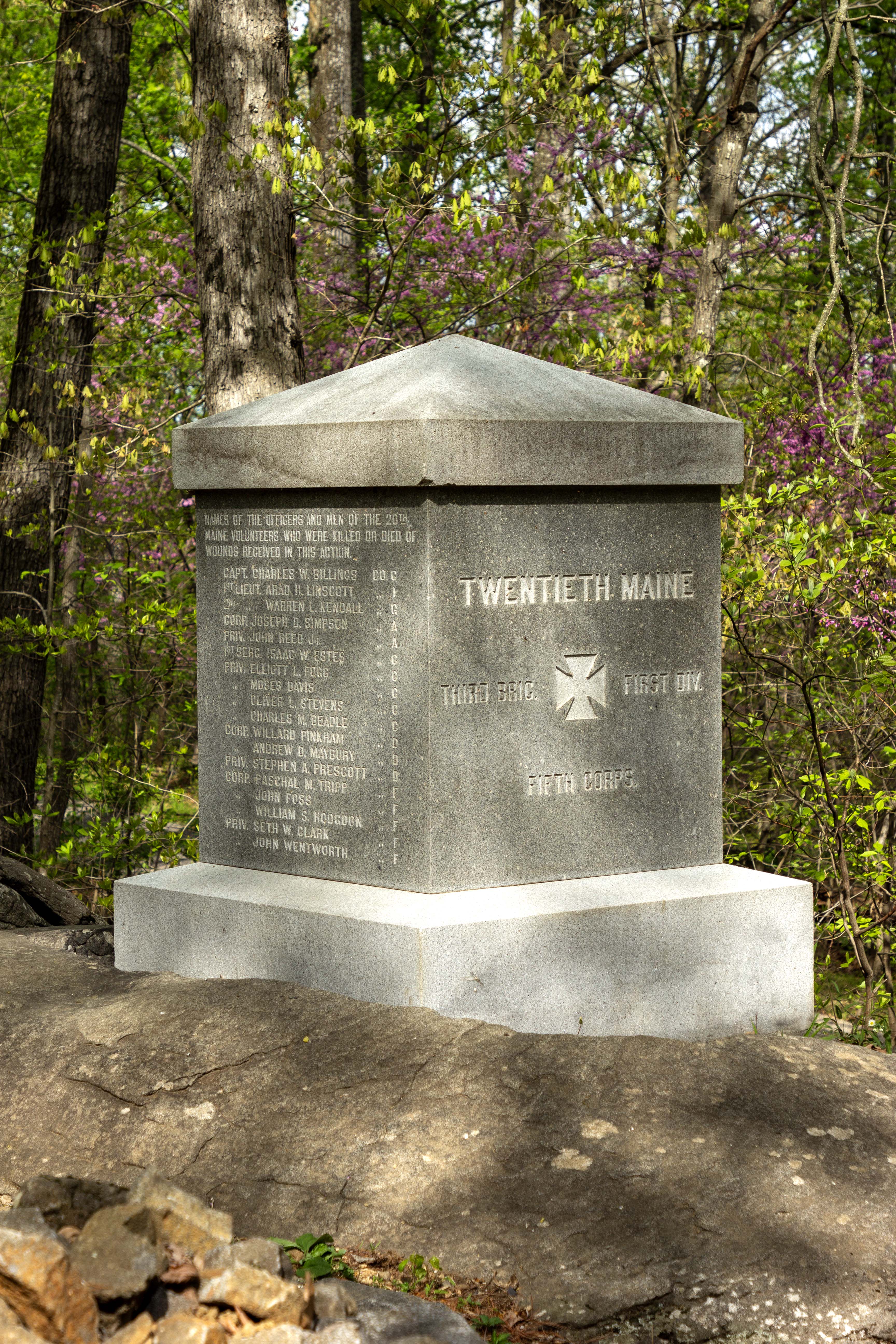 20th Maine Infantry Regiment Monument