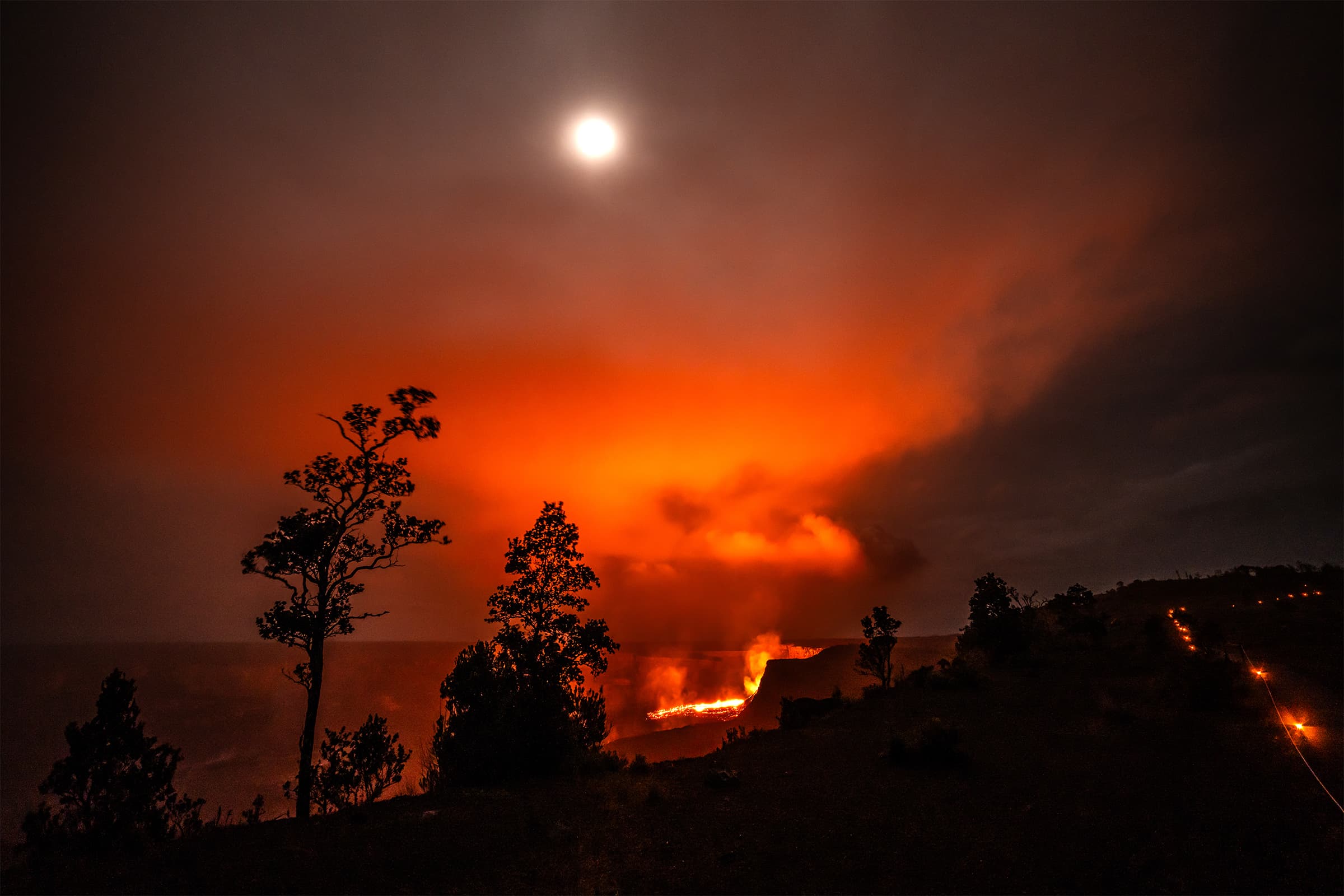 Eruption Viewing from Kīlauea Overlook