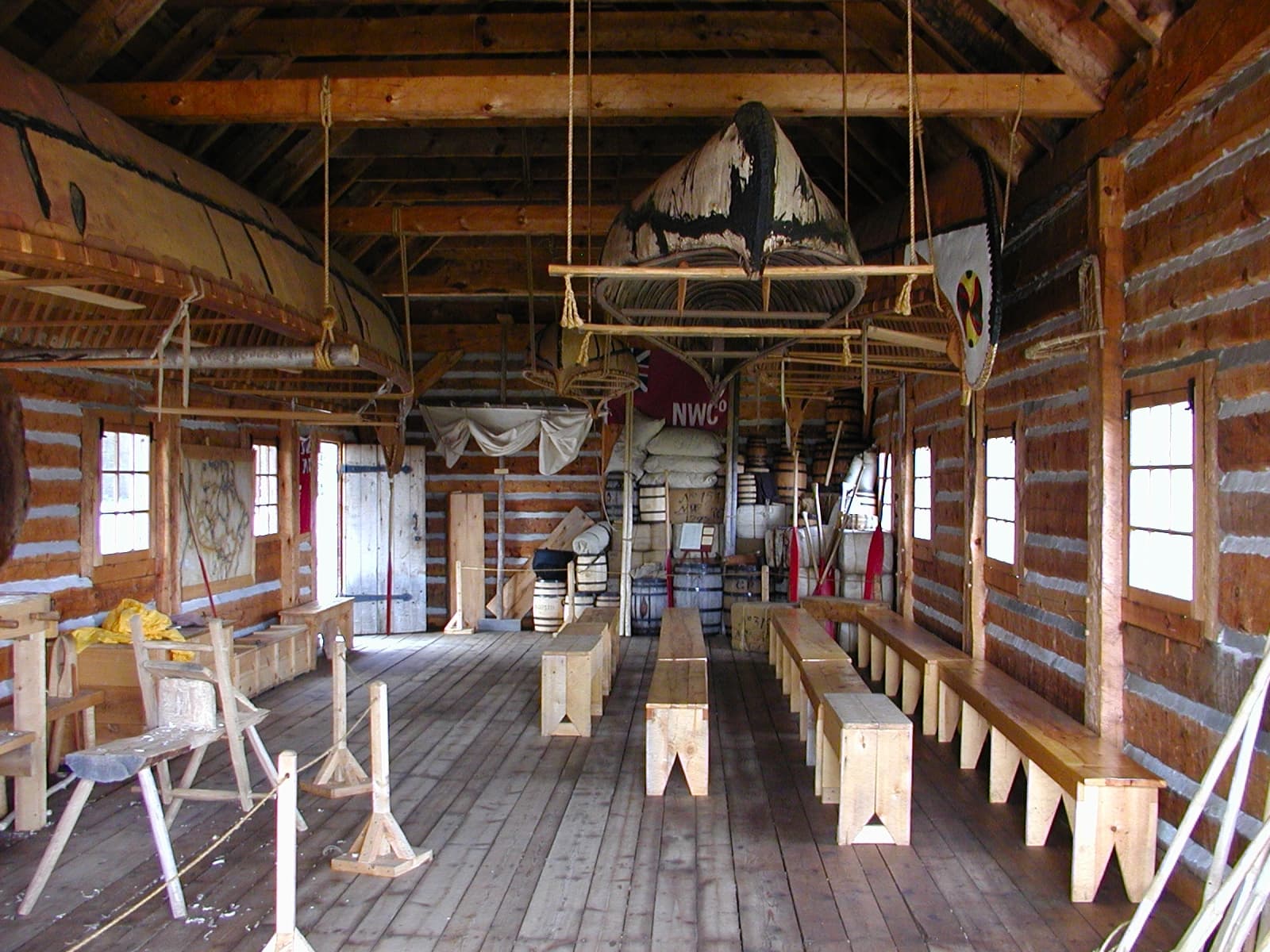 Canoe Warehouse at the Grand Portage Depot