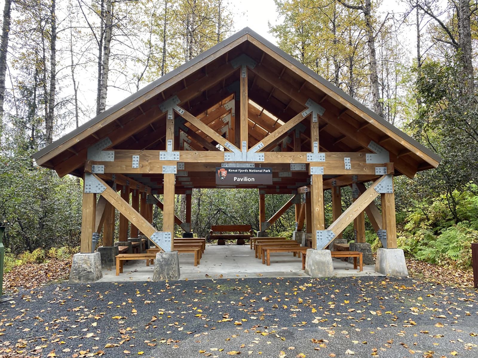 Exit Glacier Pavilion and 1917 sign