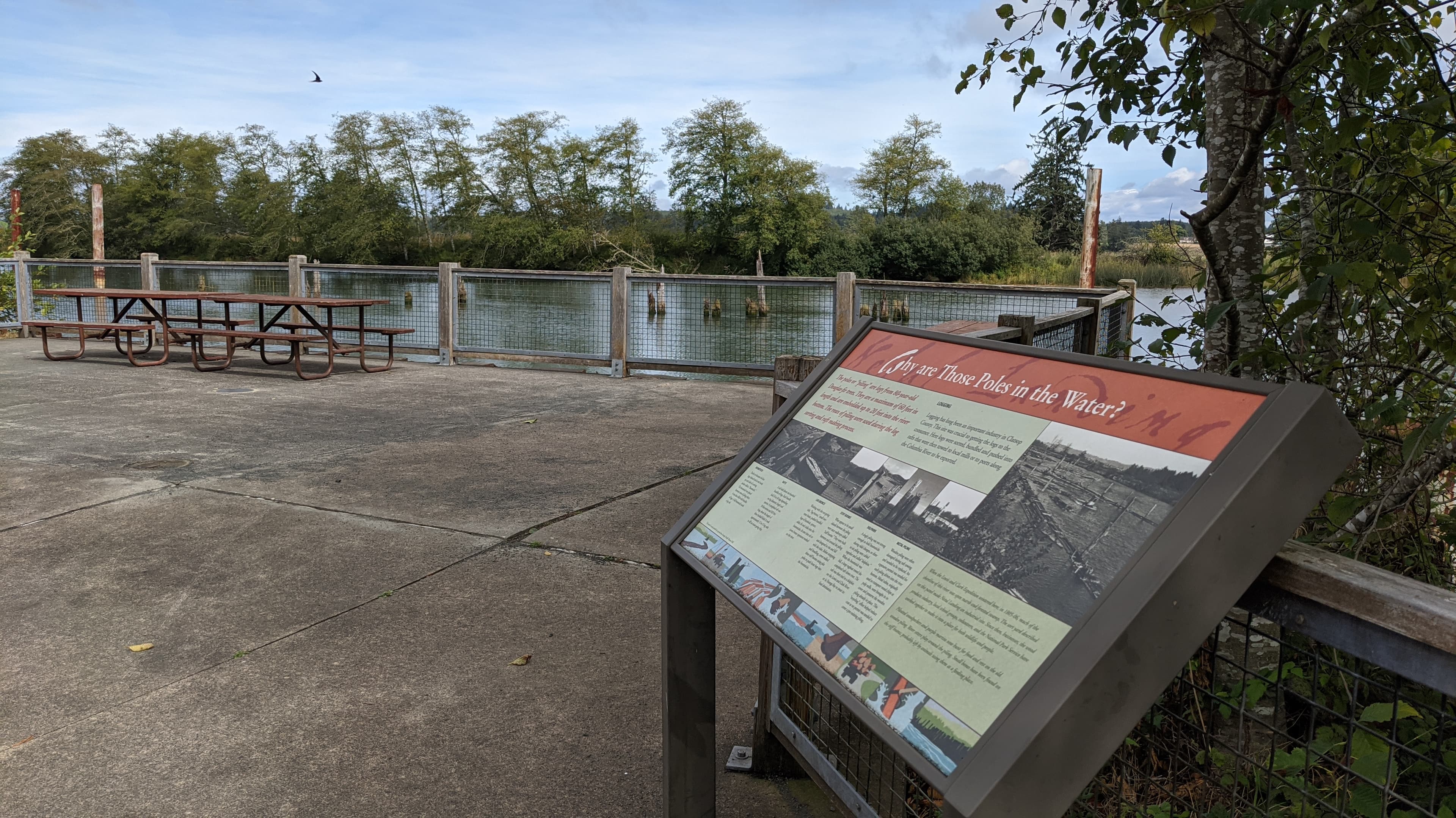 "Why Are Those Poles in the Water?" Sign