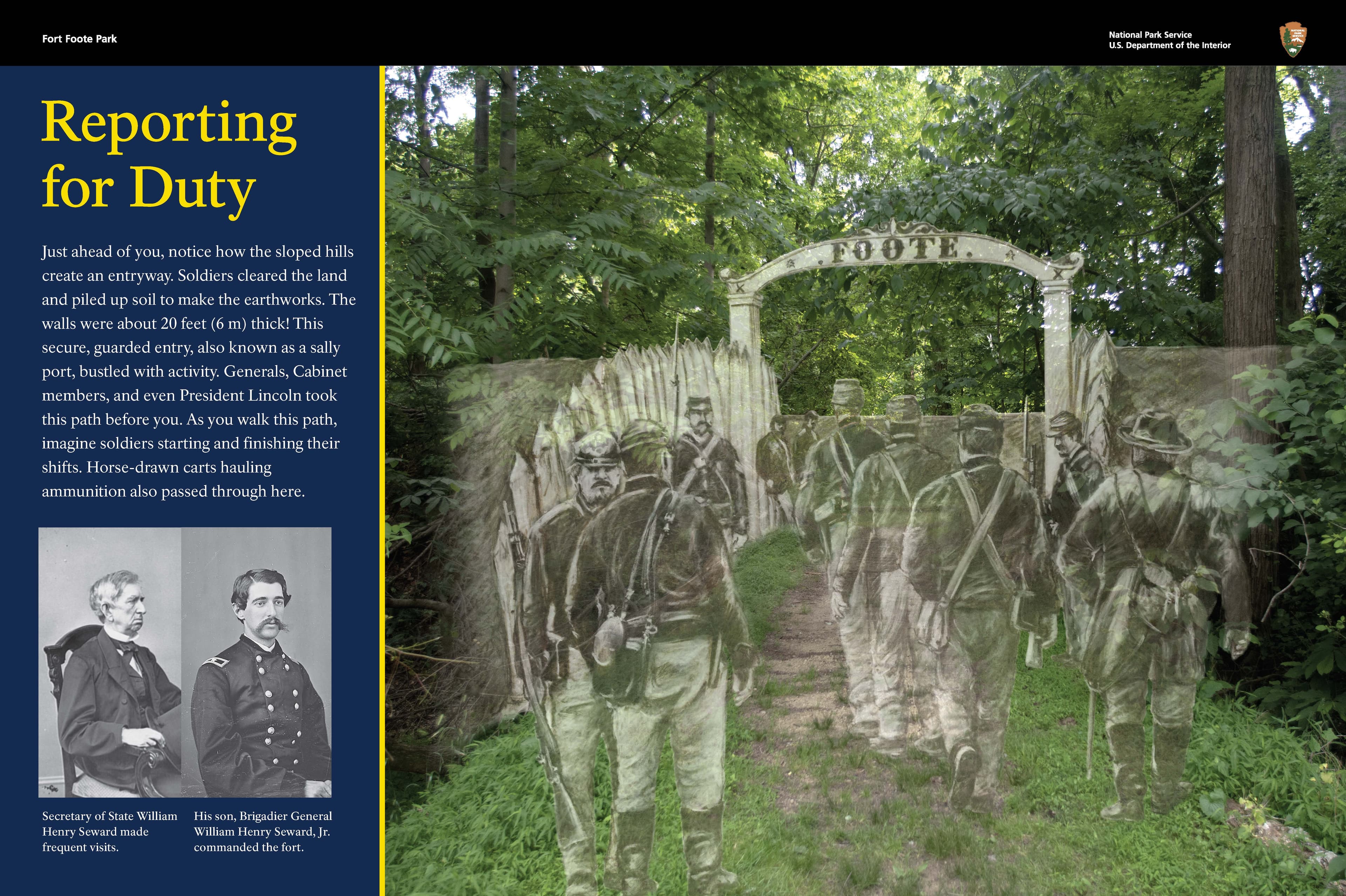 Interpretive Panel: Reporting for Duty