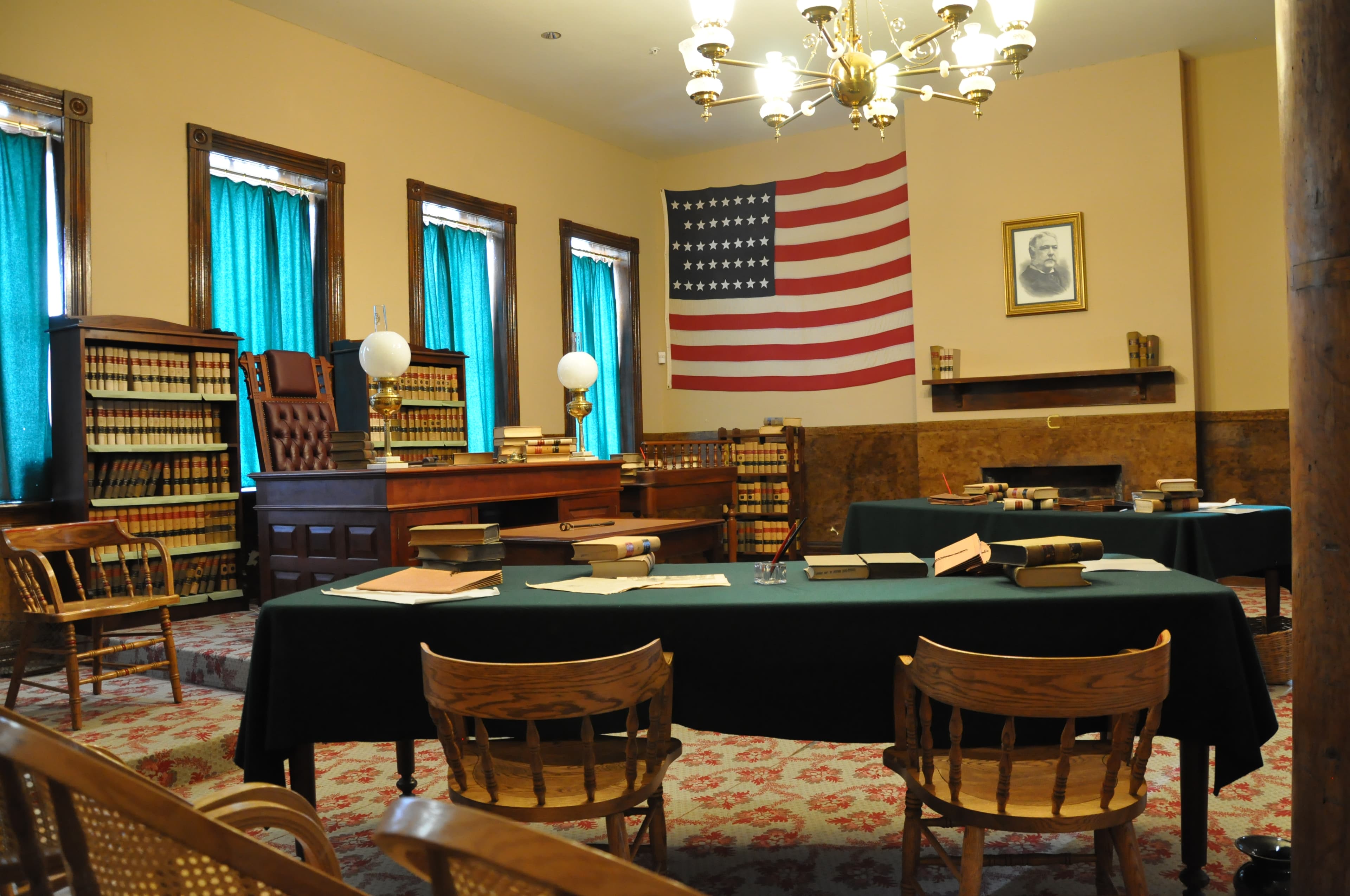 Courthouse and courtroom