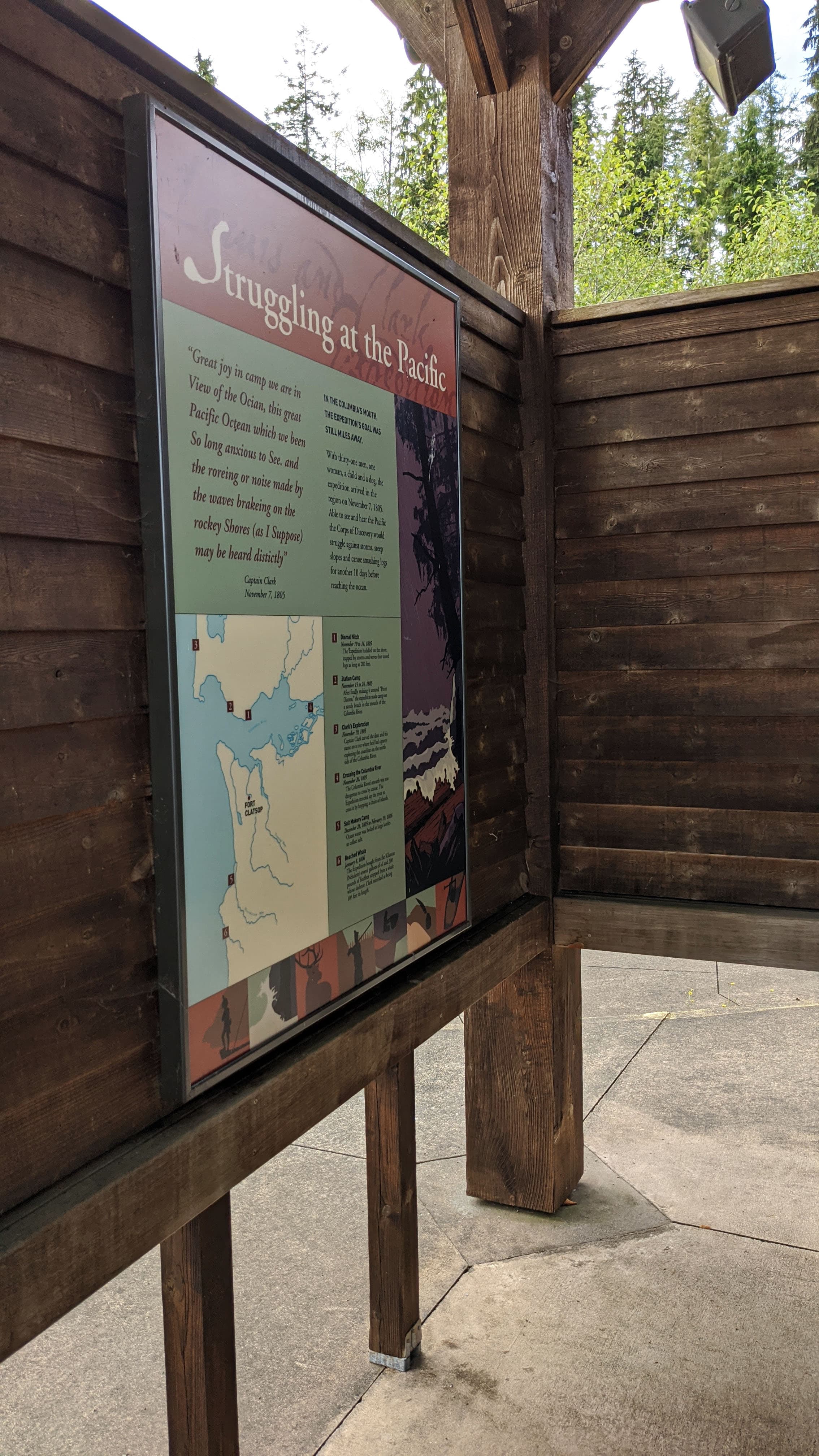 "Struggling at the Pacific" Sign