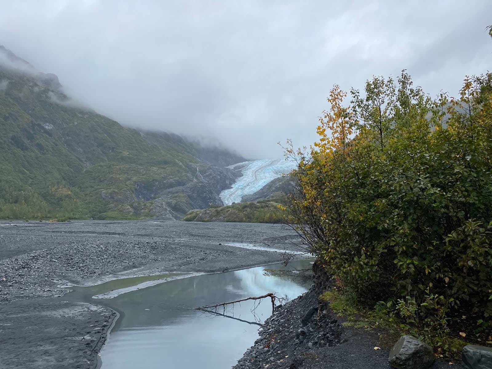 Exit Glacier Overflowing Ice wayside
