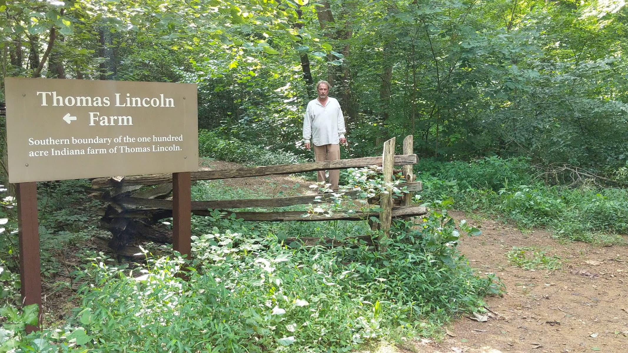 Southern Boundary of Thomas Lincoln Farm