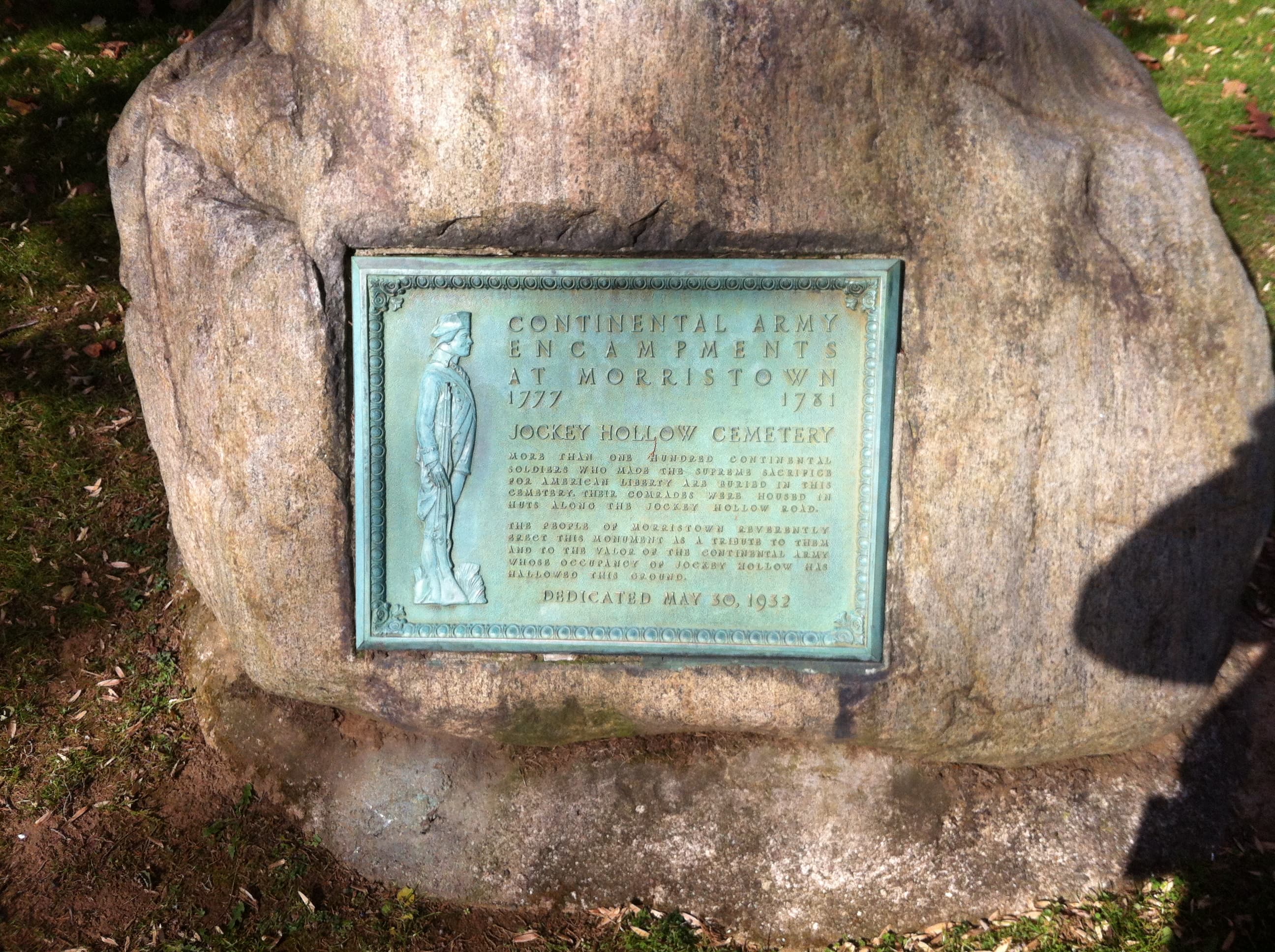 Jockey Hollow Cemetery Monument