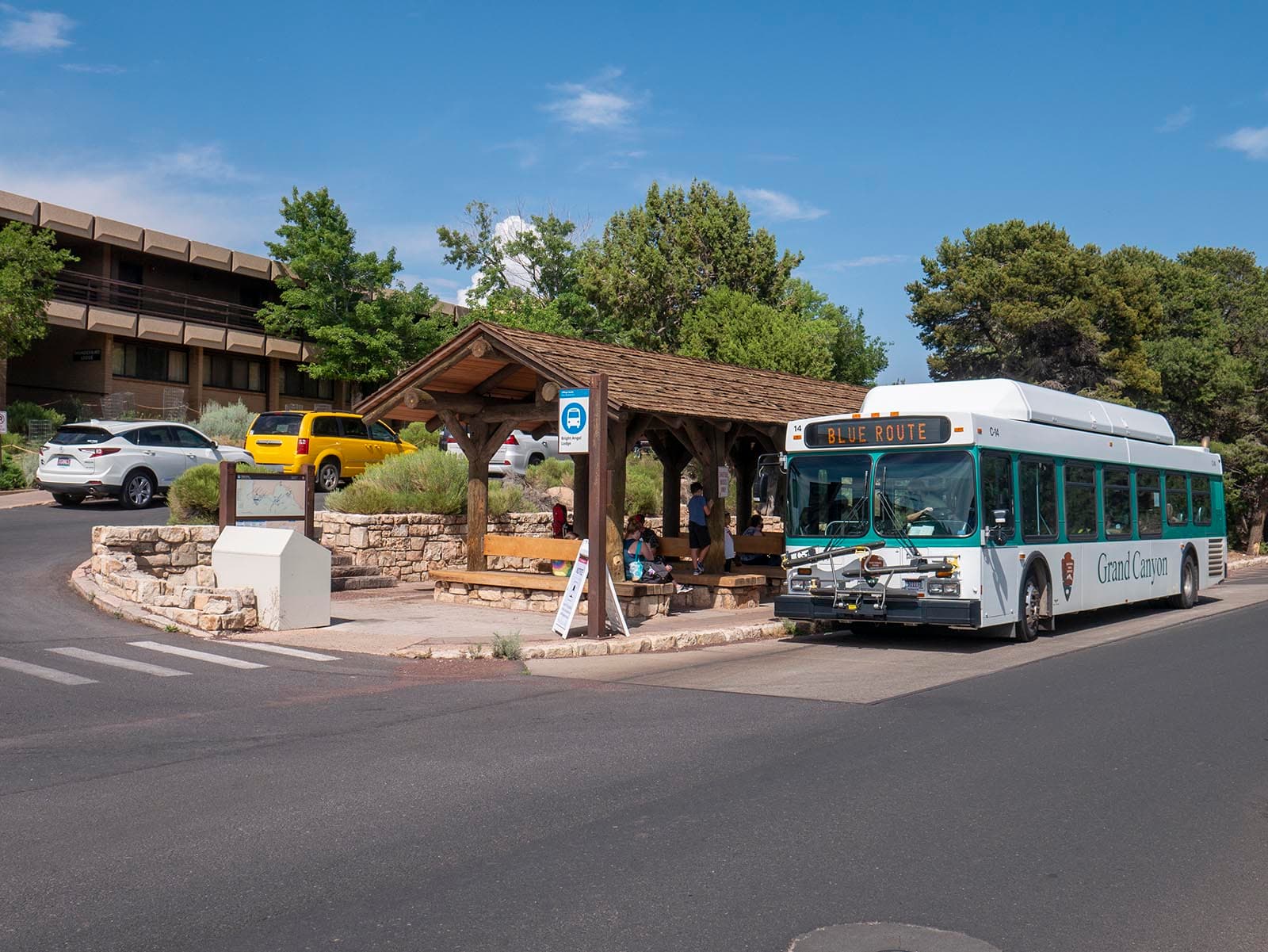 Bright Angel Lodge Bus Stop - Village (Blue) Route