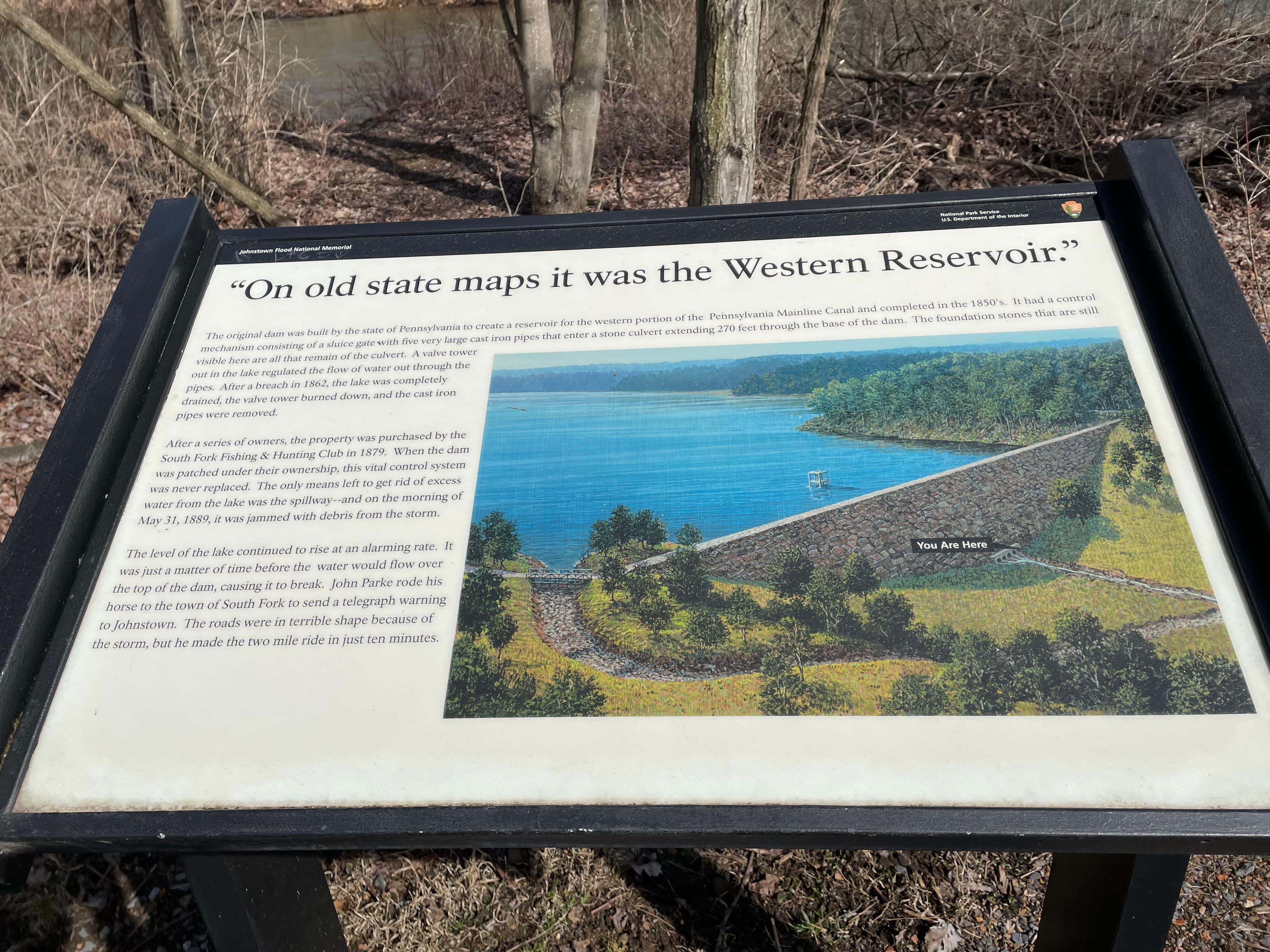 "On old state maps it was the Western Reservoir." Wayside