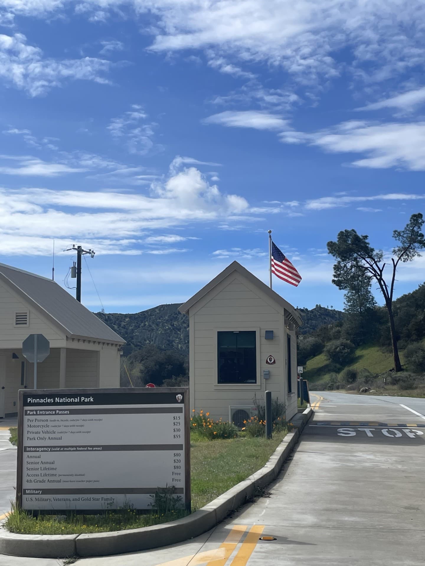 Pinnacles East Entrance Station
