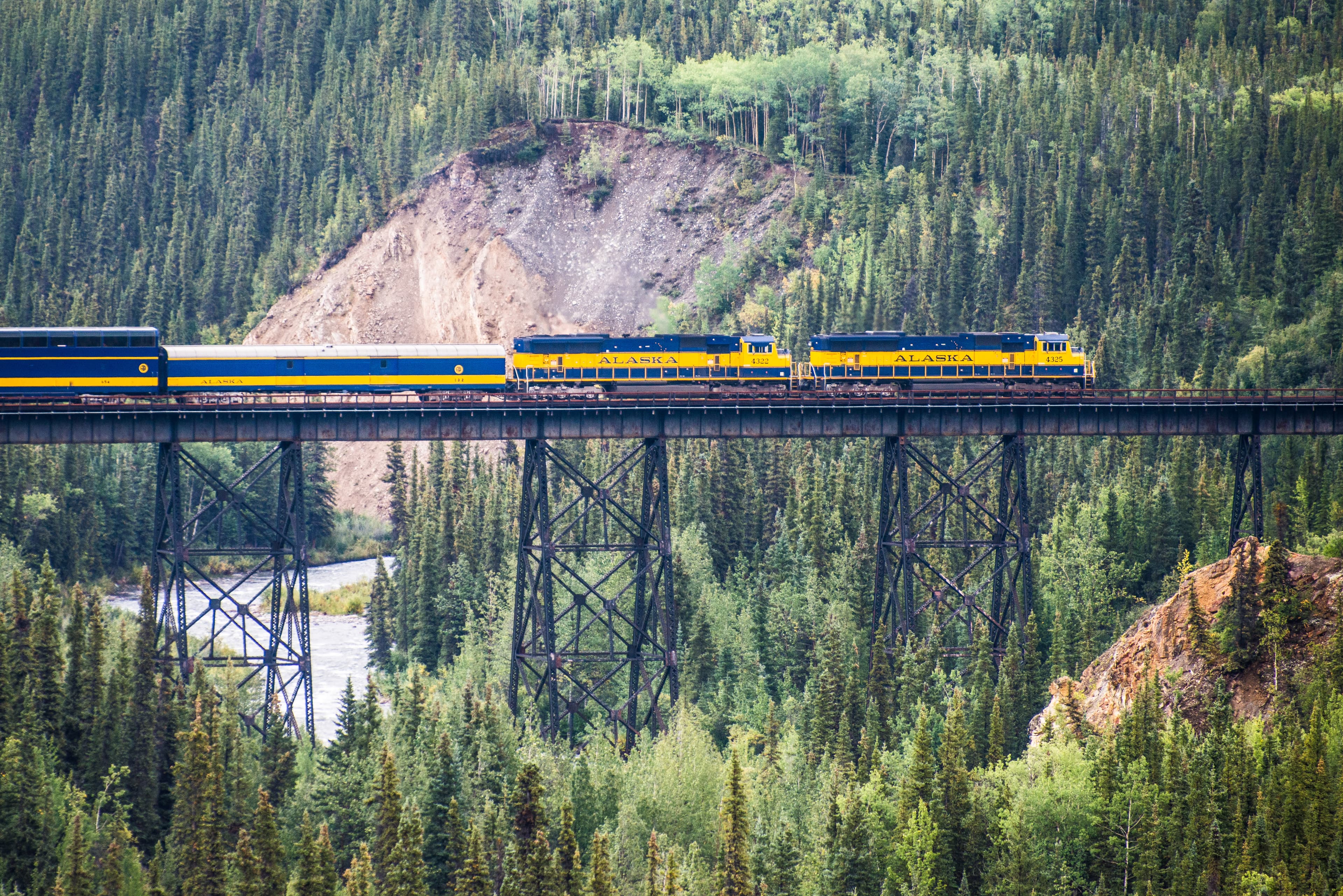 Alaska Railroad Trestle Over Riley Creek