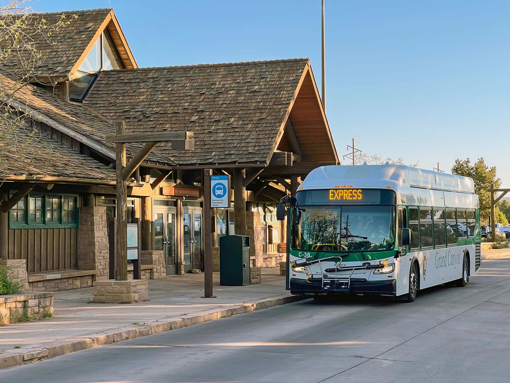 Backcountry Information Center Bus Stop - Village (Blue) Route