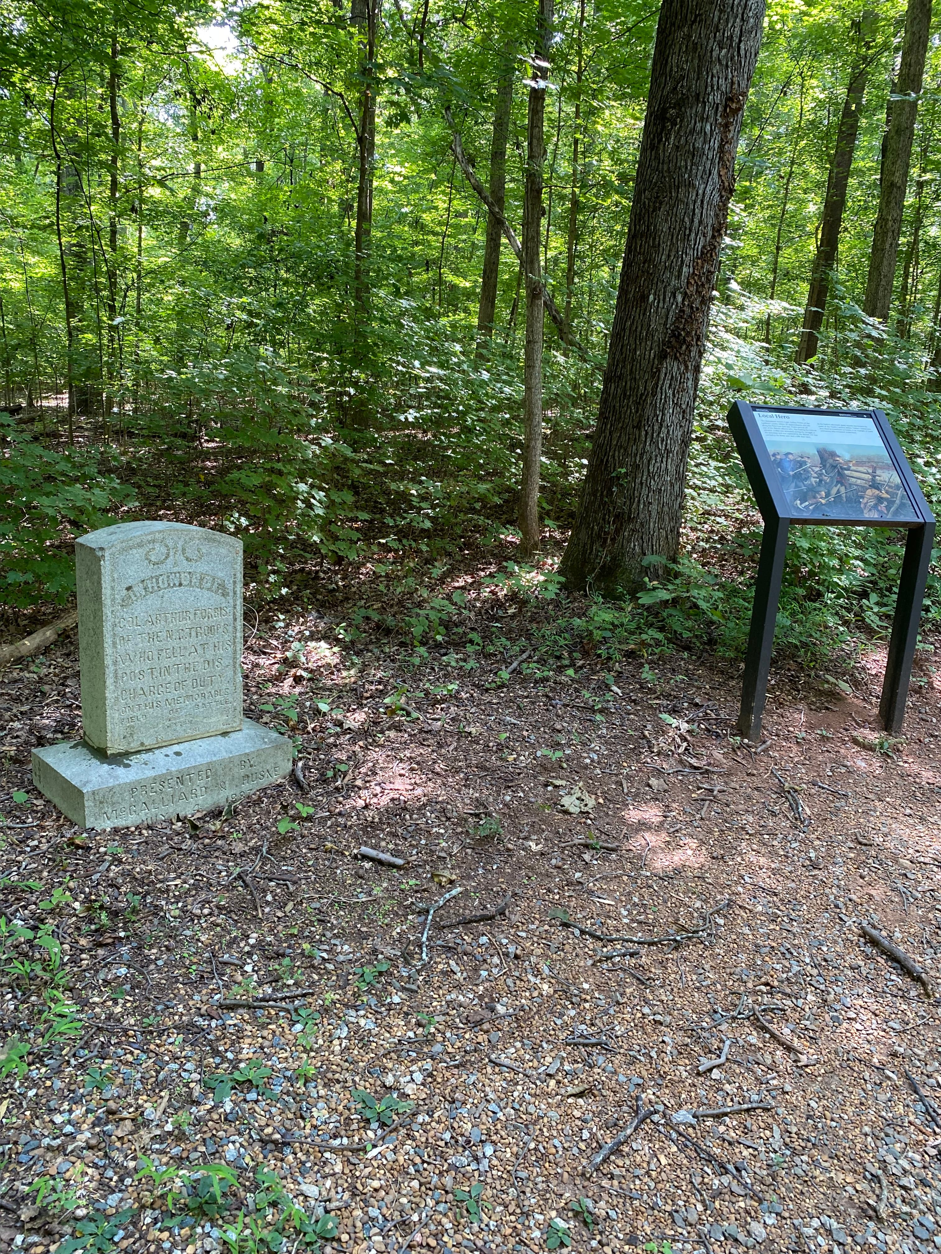 Arthur Forbis and Crown Forces Monuments