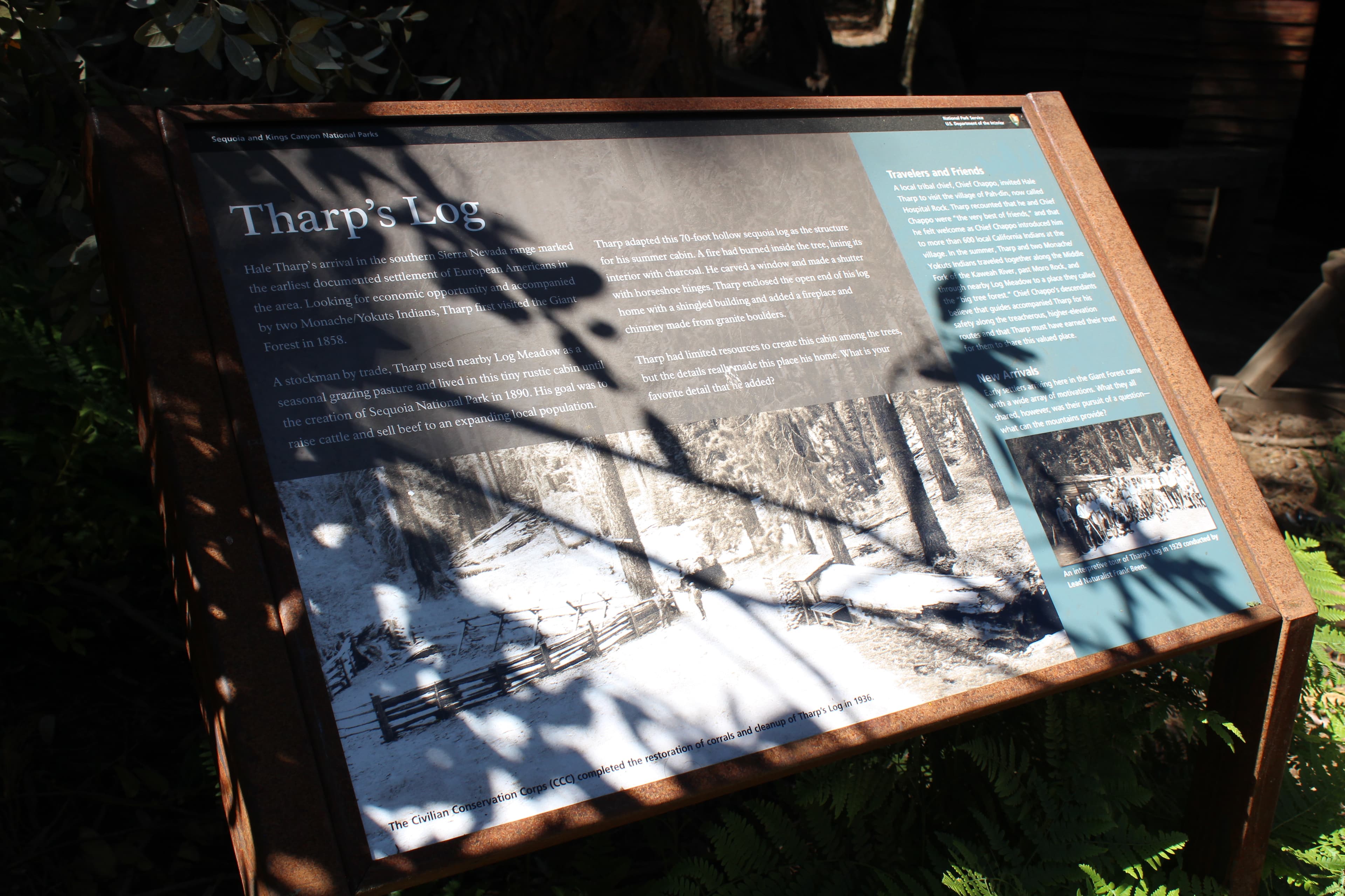 "Tharp's Log" Wayside